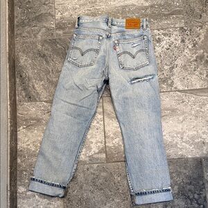 Levi's Wedgie Straight Distressed Jeans
